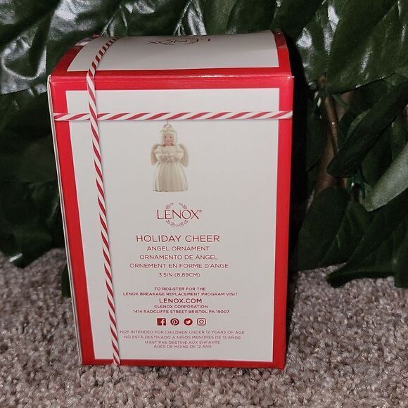 Lenox Holiday Cheer Angel Ornament 884414 with Box - Picture 4 of 9